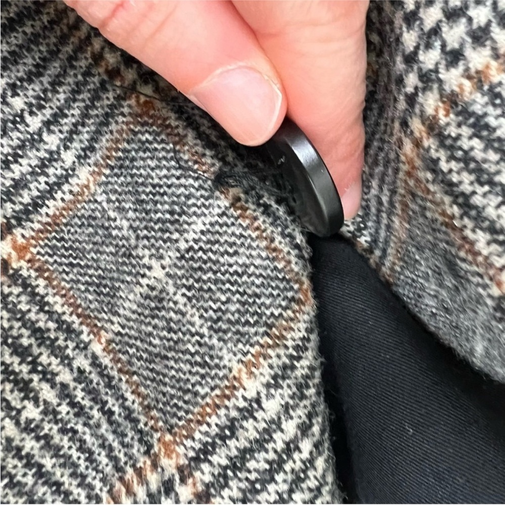 Reformation Broadfield Checked Plaid Oversized Blazer Jacket Grey Size XS - Picture 8 of 12